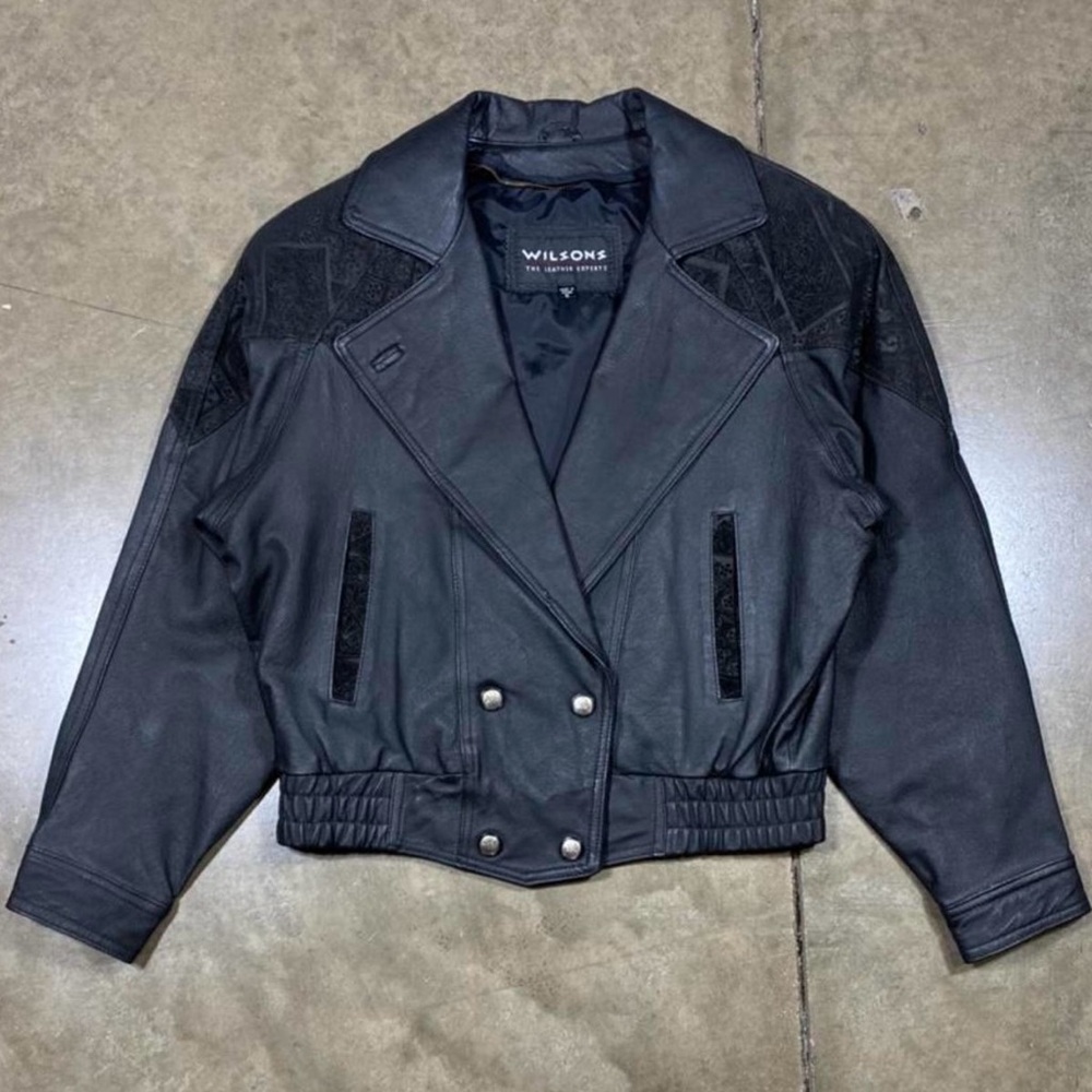 Wilson Women's Black vintage Leather Jacket